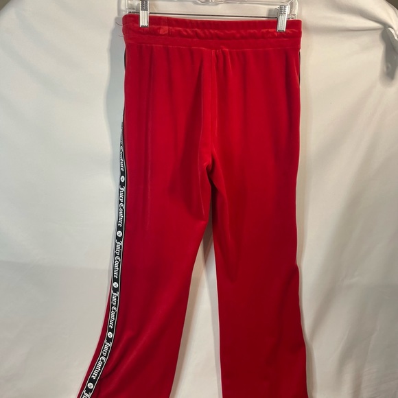 Juicy Couture Woman's Red Velour Track Pants - Picture 3 of 3